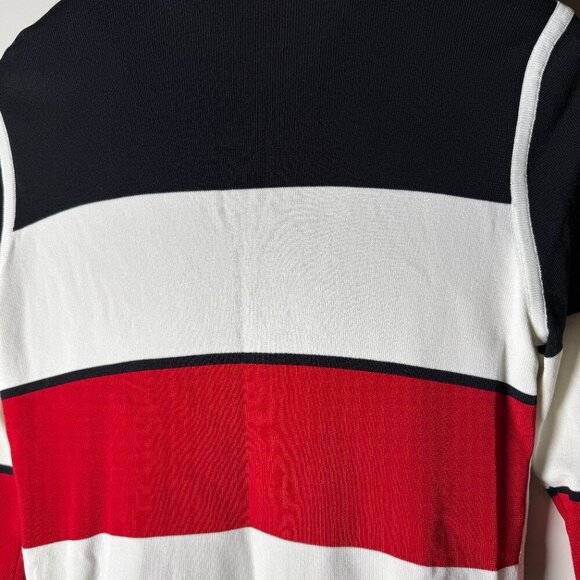 Austin Reed Zip Front Cardigan Jacket Sz Medium Red, Black & White - Picture 4 of 8